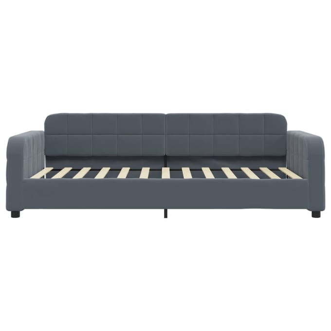 vidaXL - Slaapbank - 90x200 - cm - fluweel - donkergrijs