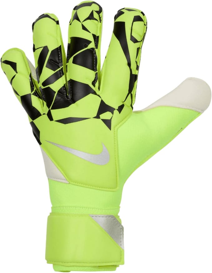 Nike Grip3 Goalkeeper Voetbalhandschoenen - Keepershandschoenen - Maat 9 - Volt/Zwart/Metallic Silver / Groen Zwart - Nike - Voetbal - Unisex Keepershandschoenen