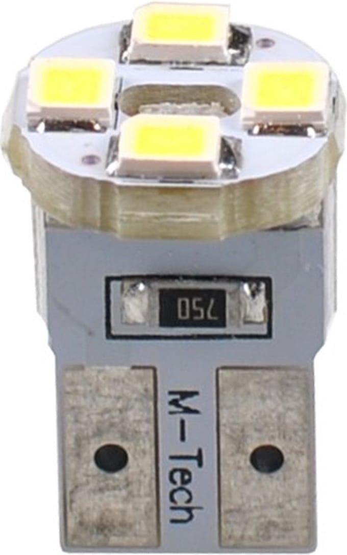 M-Tech LED - W5W 12V - Basic - 4x Led diode - Wit - Set