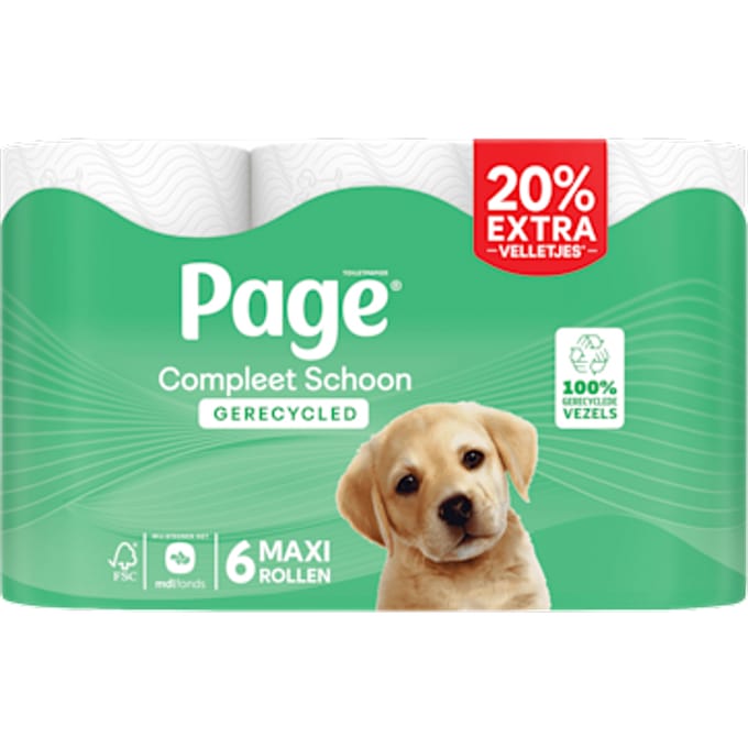 Compleet Schoon Recycled Toiletpapier