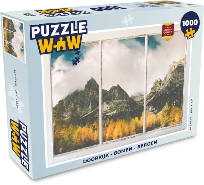 Puzzel Doorkijk - Boom - Berg - Legpuzzel - Puzzel 1000 stukjes volwassenen