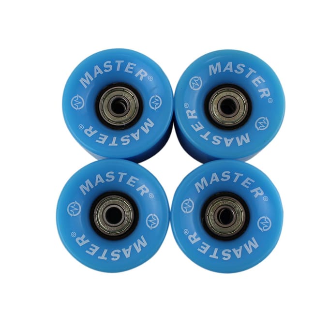 Vervangende Wielen Voor Master Skateboard - 60 X 45 Mm - Blauw