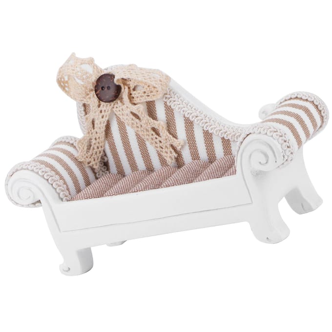 Mini Sofa Sieradenrek Ringstandaard Organizer Oorbellen Display Houder Opbergdecoratie white