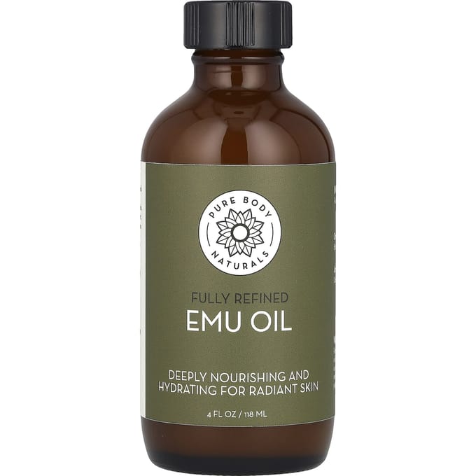 Pure Body Naturals, huile d'émeu, 4 fl oz (118ml) gray