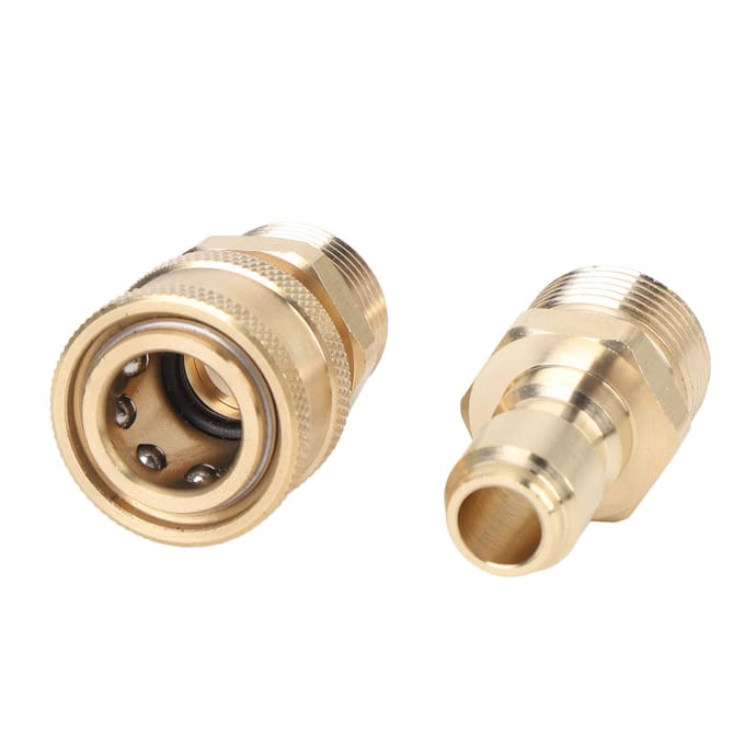 Hogedrukreiniger Adapterset 5000 PSI Messing M22 Male Draadfitting 38in Snelkoppeling