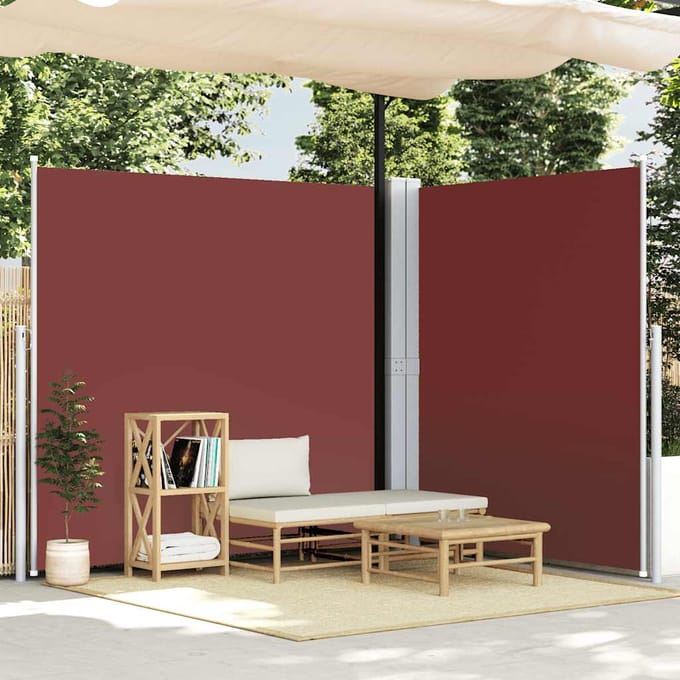 vidaXL - Windscherm - uittrekbaar - 220x600 - cm - bruin