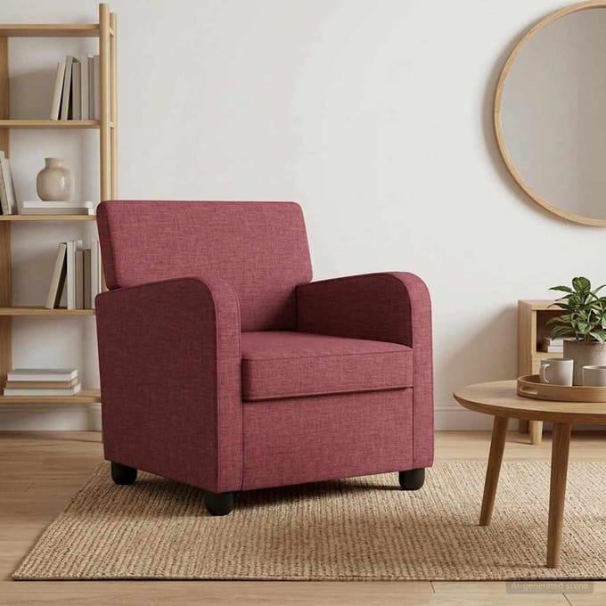 vidaXL - Fauteuil - Wijnrood - Stof