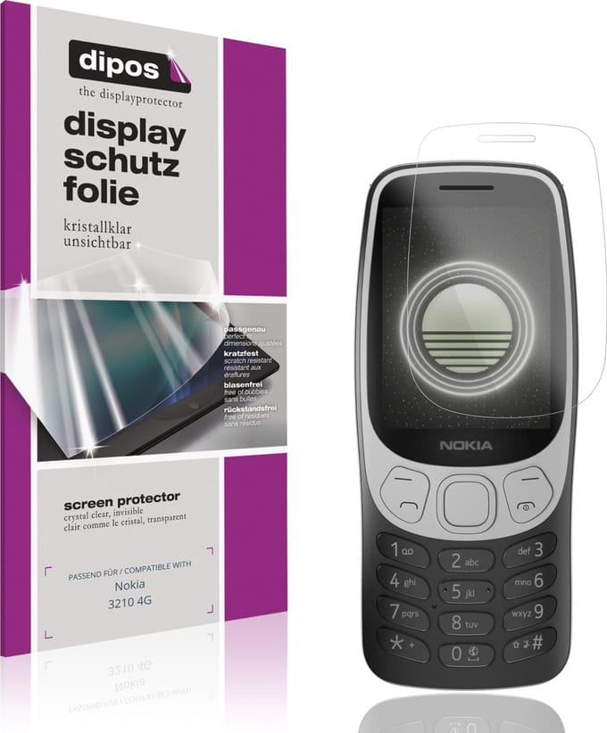 dipos – 4x Beschermfolie geschikt voor Nokia 3210 4G | Krasbestendige & heldere Screenprotector Ultra-Thin