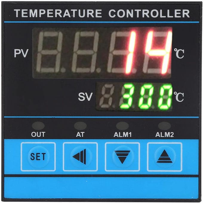 Régulateur de température à contrôle intelligent PID numérique Sortie RELAYSSR 0 400 degrés Celsius AC220V gray