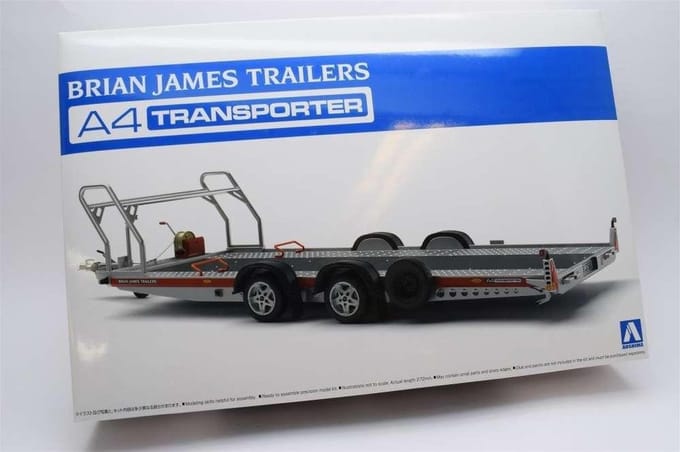 Aoshima Modelbouwpakket Militaire voertuigen - 05260 Brian James Trailers A4 Transporter Plastic - 1:24 - Modelbouw