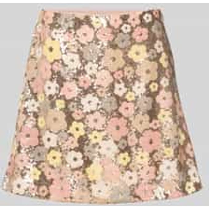 High waist minirok met pailletten, model 'LALEA'