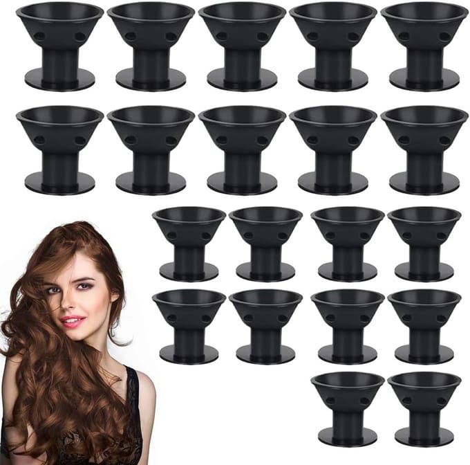 Siliconen Haarrollers Set van 20 Stuks voor Gemakkelijk Krullen zonder Hitte, Ideaal voor Slaap en Schoonheid