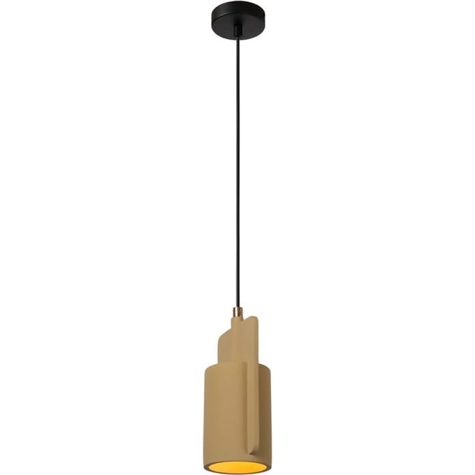 Lucide NINJA - Hanglamp - Ø 11,5 cm - 1xE27 - Geel - Japandi