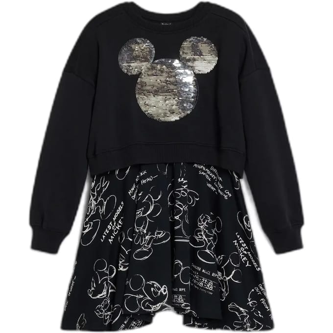 Meisjesjurk Desigual Mickey Sequins