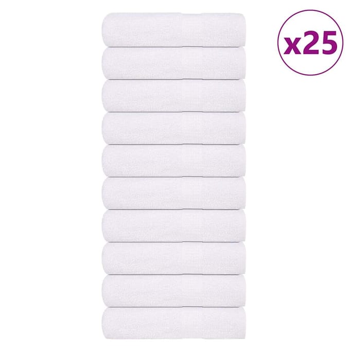 vidaXL - Douchehanddoeken - FROGN - 25 - st - 70x140 - cm - 360 - g/m² - wit