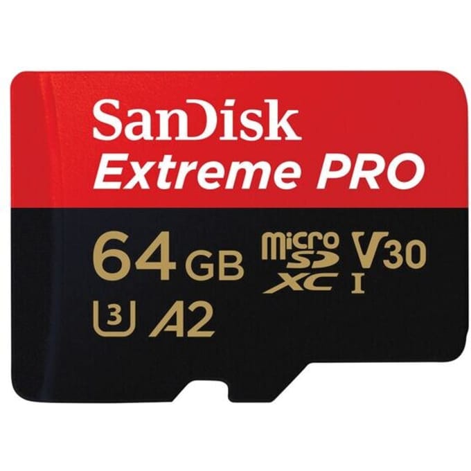 SanDisk Extreme PRO microSDXC-kaart 64 GB Class 10, UHS-I, v30 Video Speed Class Schokbestendig, Waterdicht