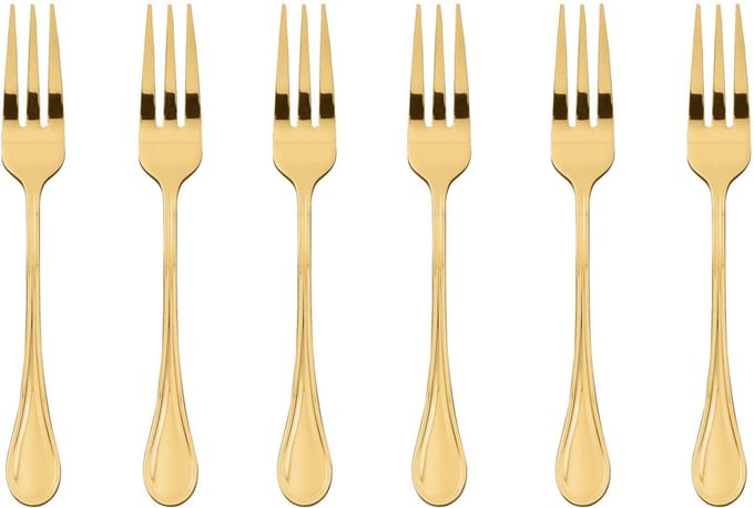 Sambonet Gebaksvorkjes Royal Goud 6 Stuks