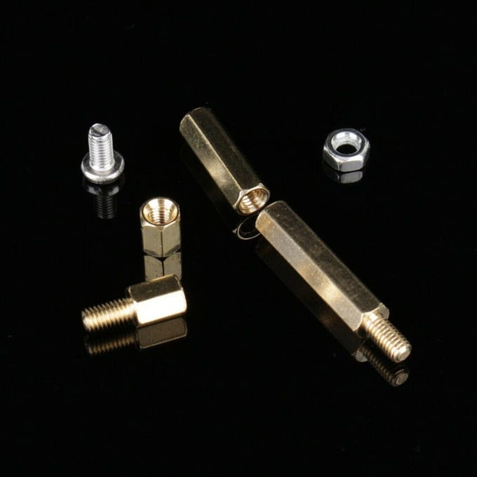 910 stuks M3 mannelijke vrouwelijke zeskant messing afstandhouder kit met schroefmoer en ring pcb moederbord 910 Pcs