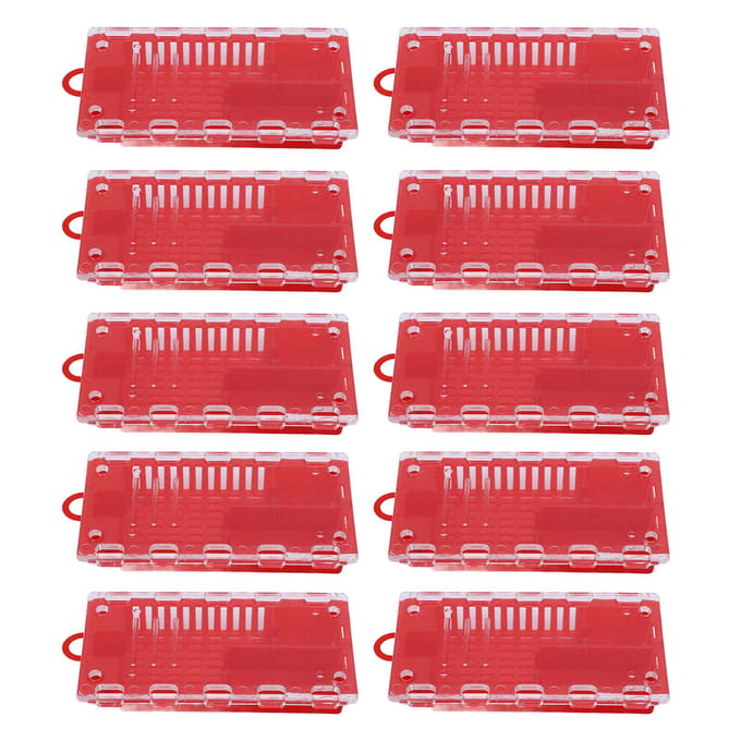 10pcs Cage Reine Abeille Plastique Transporteur Attrape Reine Abeille Fournitures Apiculture Équipement Apiculteur rouge