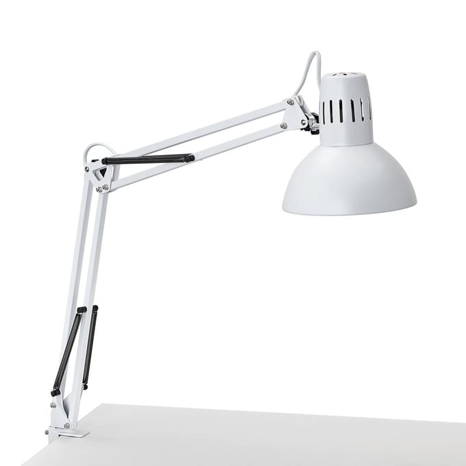 MAULstudy Bureaulamp - Metaal - Wit - E27 Fitting - Tafellamp met Klem