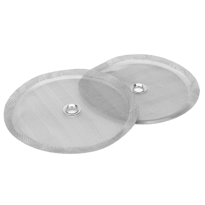 2 STUKS 100 Mesh Roestvrijstalen Filterscherm Vervanging voor Koffiepers Accessoire white