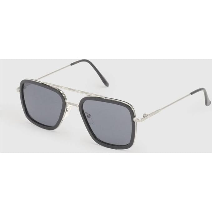 boohoo Dames Metalen Pilotenzonnebril | Zwart