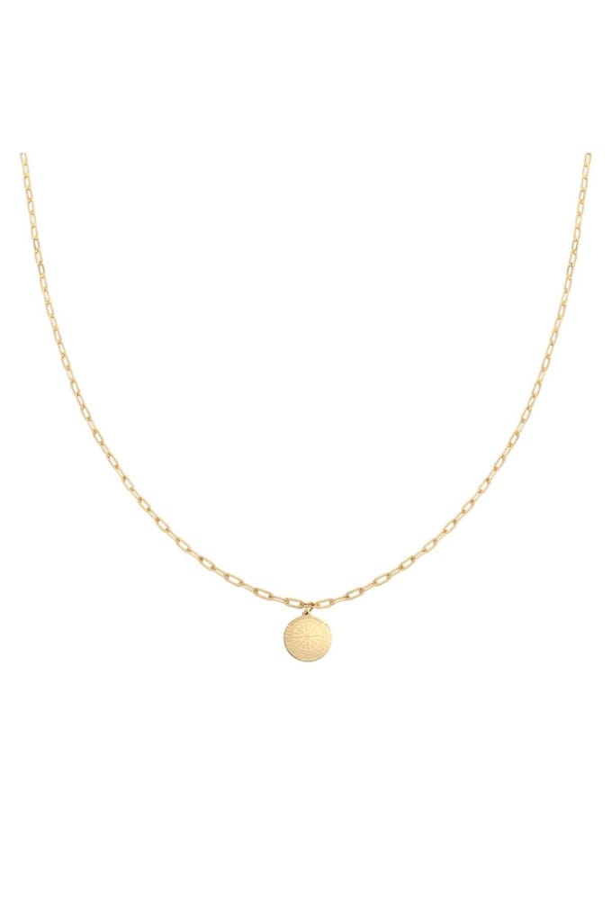Ketting- Necklace- Chasing The Sun -Gold -Stainless Steel- Yehwang