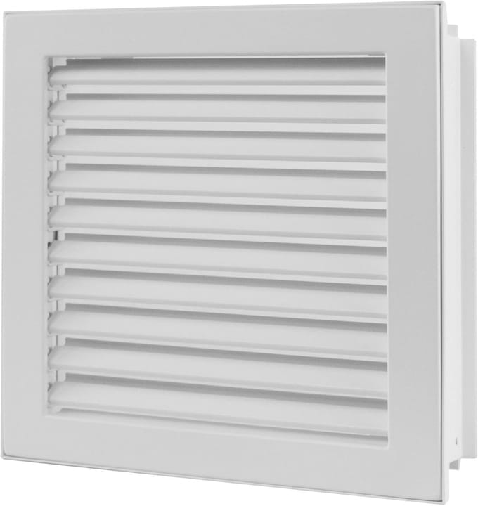 Koelluchtrooster - Ventilatierooster - Ventilatie - Torsiestijf frame - 23 x 23 cm - Wit