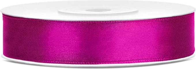Satijn Lint Fuchsia 12mm 25m