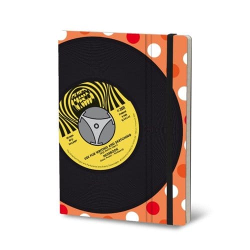 Stifflexible notitieboekje vinyl, 15 x 21 cm, disco
