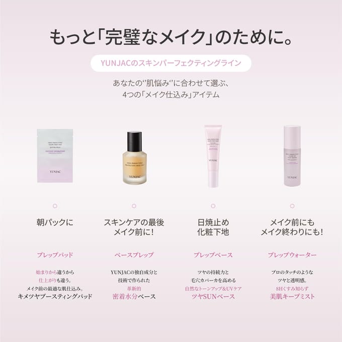 YUNJAC Base Protectrice Perfection Peau Préparation Lissante Hydratante Base de Maquillage 40ml