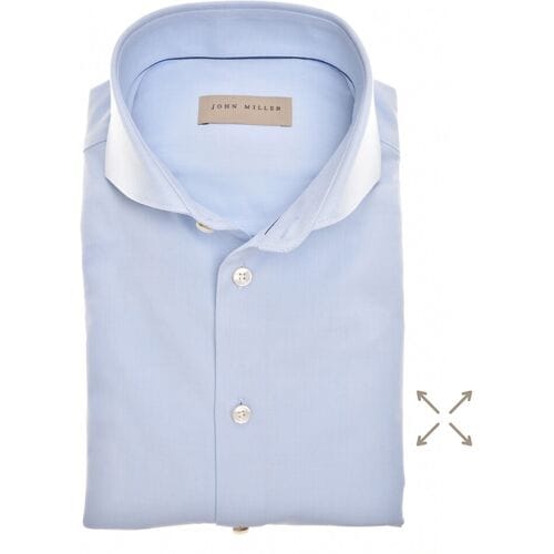 John Miller Overhemd FlexCotton 360 Licht Blauw / male