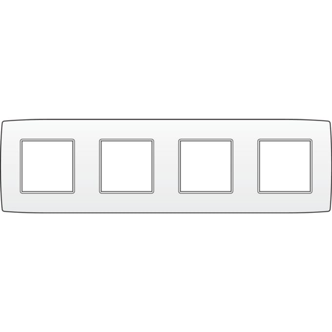 Niko - Afdekplaat viervoudig horizontaal 71MM white - 101-76400