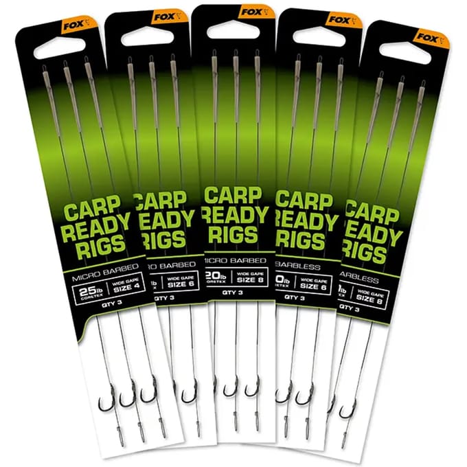 Fox Carp EOS Ready Carp Rigs Wide Gape H2 - 25lb