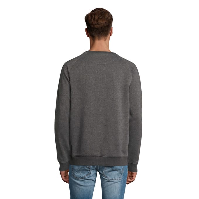 SOLS Unisex Space Melange Sweatshirt voor volwassenen (Houtskoolmelange)