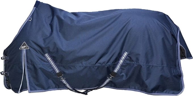 QHP Outdoordeken Turnout Luxe 200grs - maat 115/155 - Navy