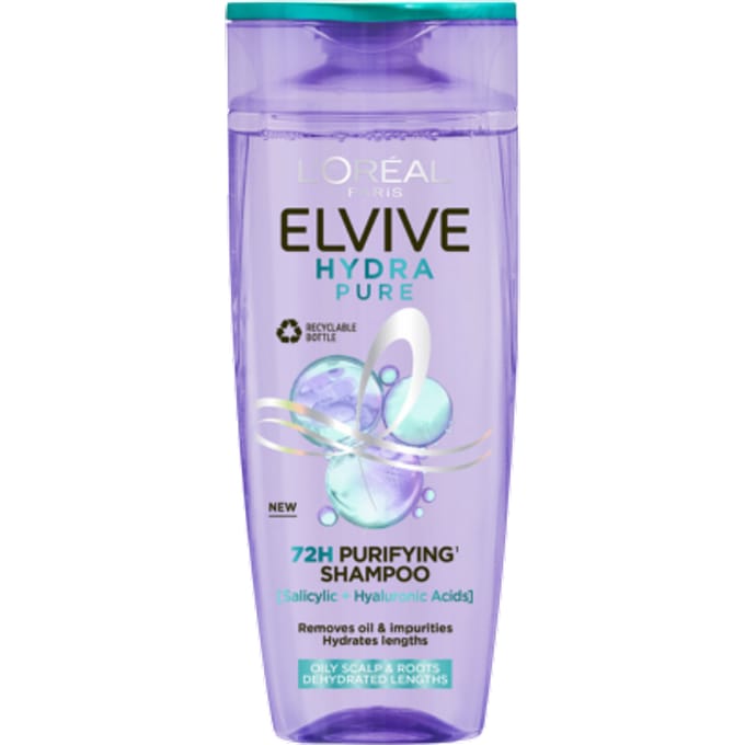 L'Oreal Elvive Hydra Pure 72H Shampoo - 250ml