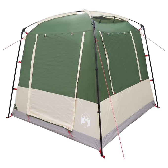 vidaXL - Partytent - 4-persoons - Groen - 185T - Polyester - met - PU - Coating