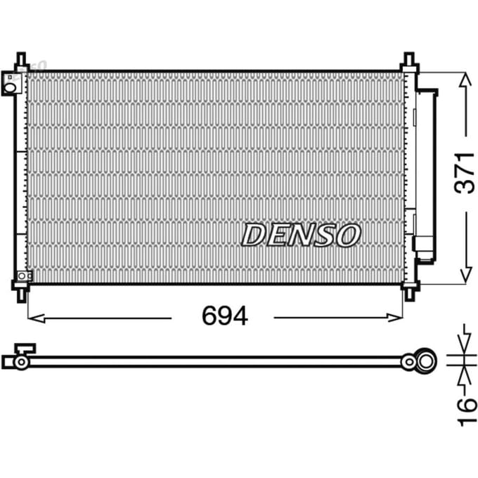 Condensator, airconditioning DENSO DCN40012