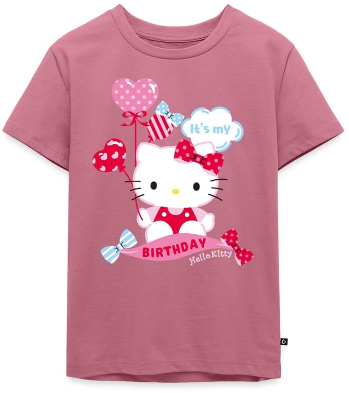 Hello Kitty Met Ballonnen Jarig Ontwerp Premium T Shirt Kinderen