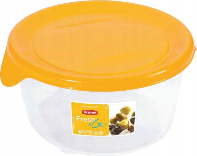 Curver Fresh & Go Round Voedselcontainer 0,5L - Transparant/Geel