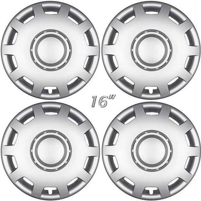 GoodGo Wieldoppen GRANIT-S 16 inch mat zilver. Set a 4 stuks in doos (a.u.b. tekst lezen!)