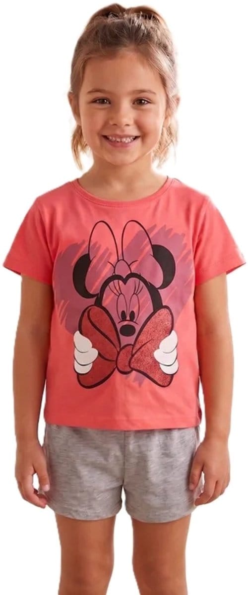 Minnie mouse Shortama 128cm jaar 8 grijs