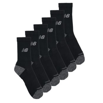 New Balance Active Crew Socks 3 Pack Unisex Sportsokken - BLACK
