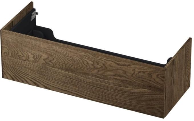 INK - Onderkast 1 Lade Push 2 Open Bestaande Uit - 1200x450x376 Mm - Massief Eiken Charcoal