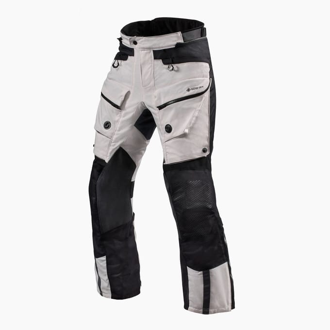 REV'IT! Trousers Defender 3 GTX Silver Black Standard Motorcycle Pants - Maat S - Broek