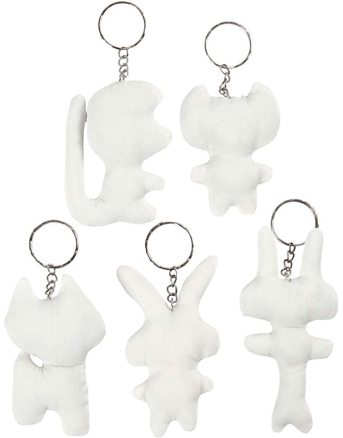 Creativ Company Fabric Animals Keychain 5pcs.