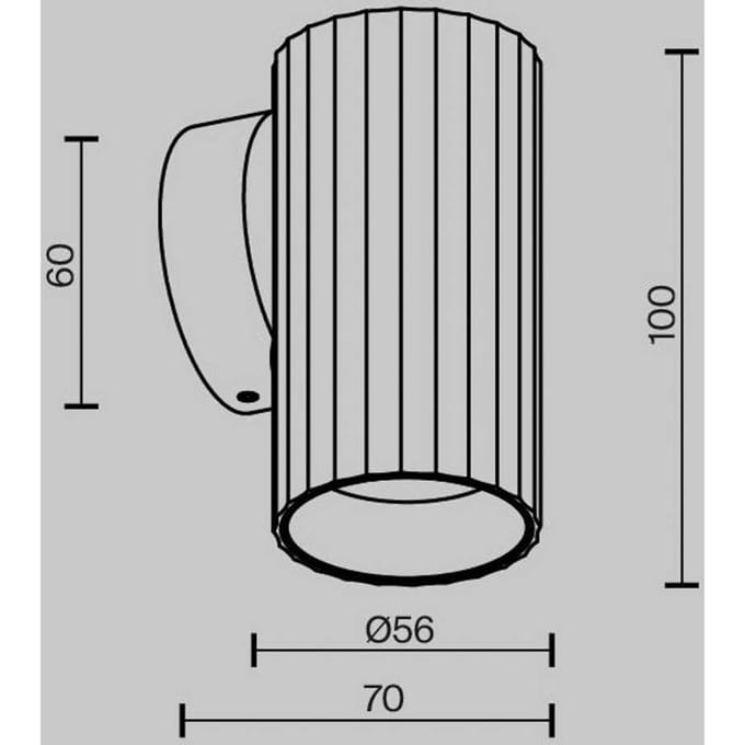 Maytoni wandlamp Calipso, wit, 1 x GU10, hoogte 10 cm metaal