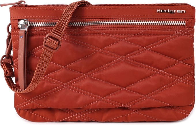 Hedgren Schoudertas Inner City Emma Crossover 3 CMPT RFID New Quilt Brandy Brown Donkerrood