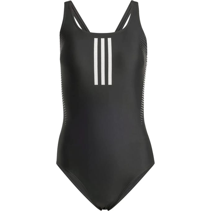 adidas Performance 3-Stripes Rubber Graphic Badpak - Dames - Zwart- 36